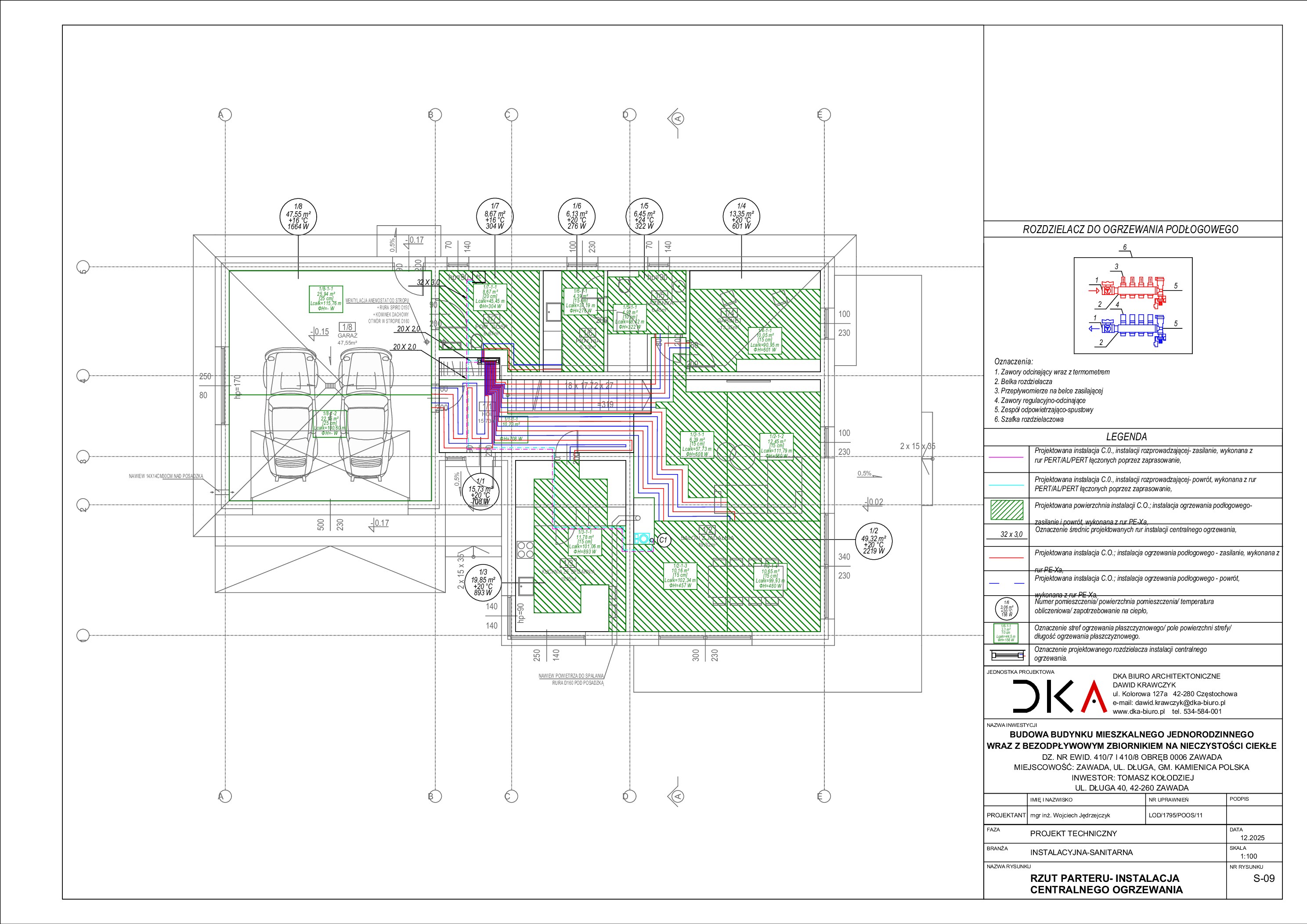 Instalacje - dokumentacja techniczna (PDF) - widok 1 | Projektant Budownictwa
